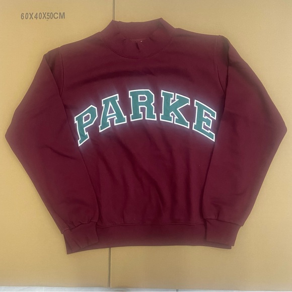Meet the Posher Tops - Parke Women's Burgundy Preppy Sporty Sweatshirt